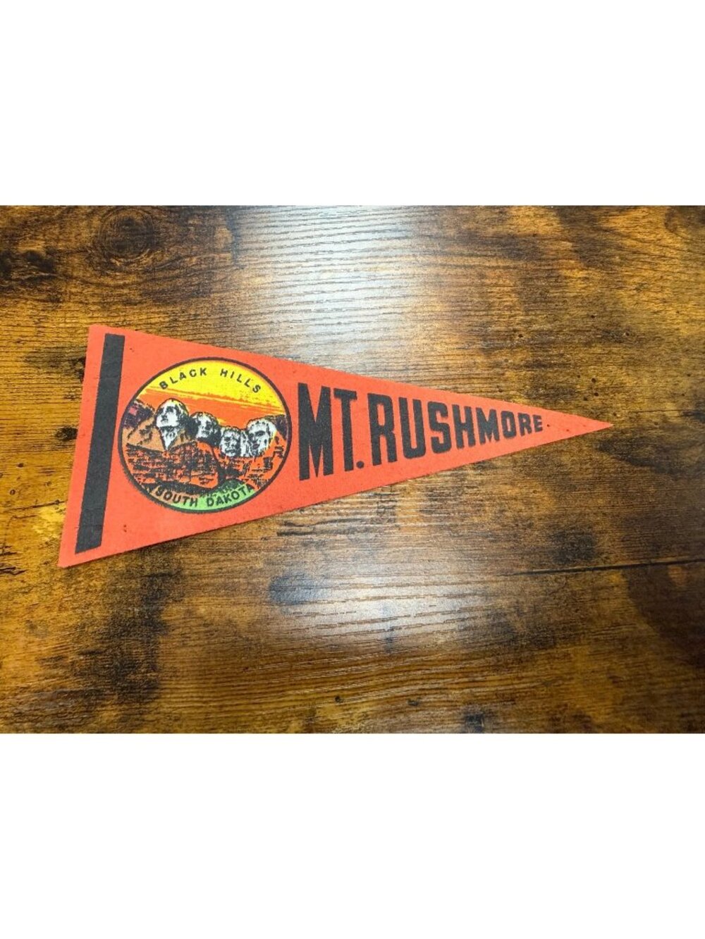 Vintage Mt. Rushmore Black Hills, South Dakota mini pennant